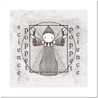 Vitruvian Poppet in Black and White Posters and Art